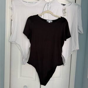 Commando Black and White Bodysuit Set